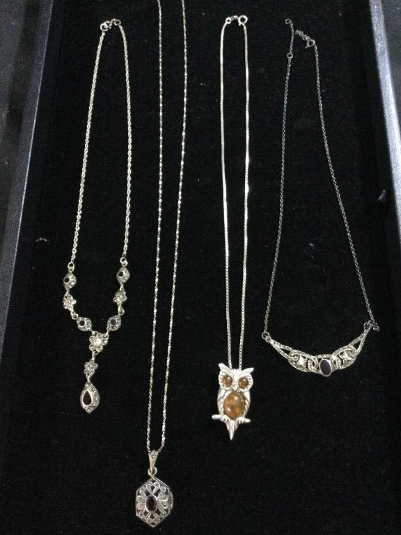 Lot 153: Sterling Necklaces