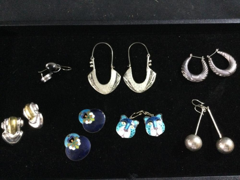 Lot 158: Sterling Earrings
