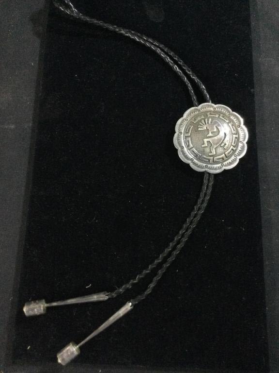 Lot 161: Navajo Bollo Sterling Signed