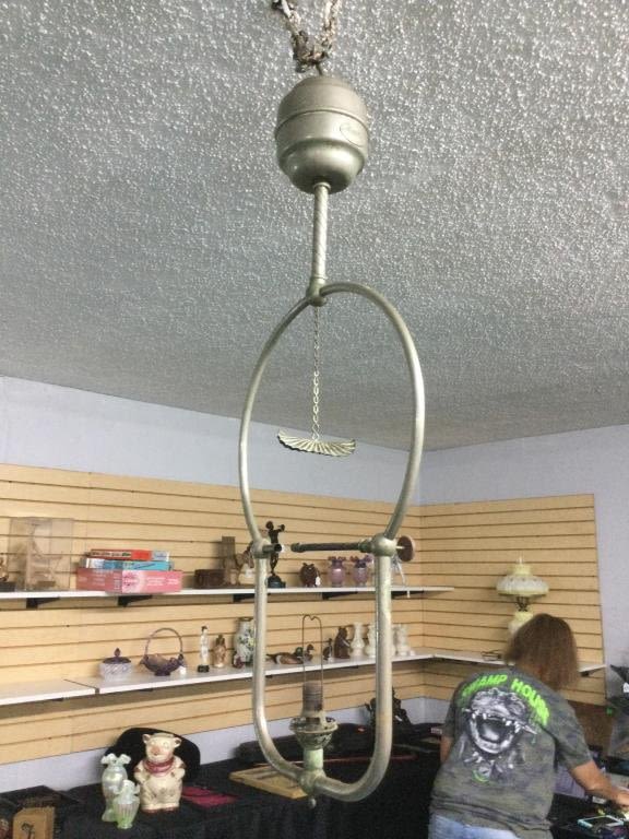 Lot 162: Antique Marvel Hanging Oil Lamp