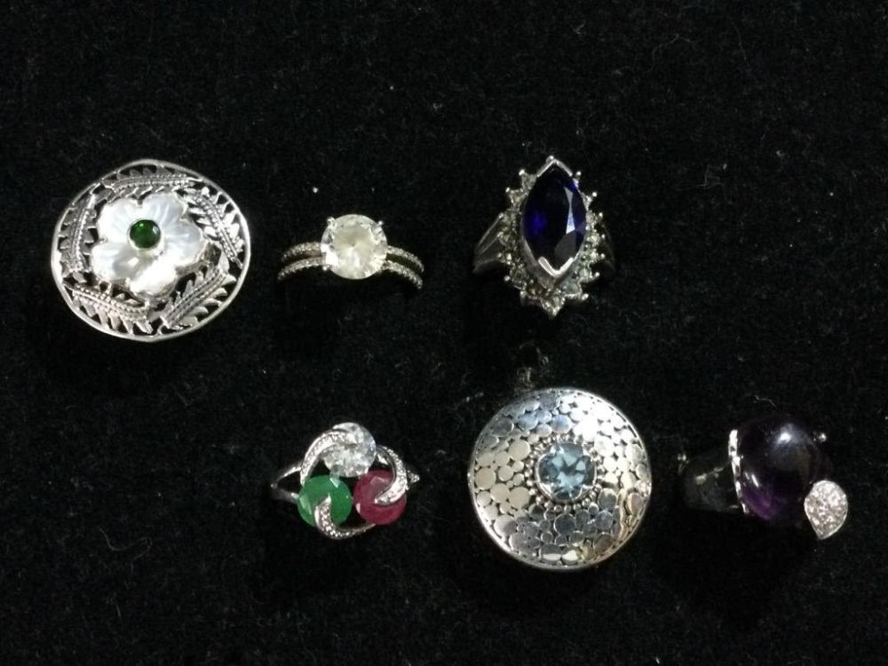 Lot 180: Silver Rings