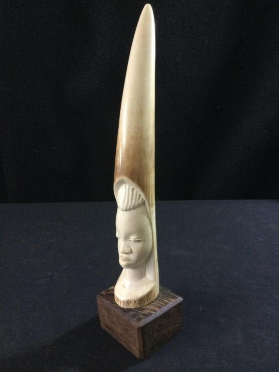 Lot 192: Carved  Africian Lady