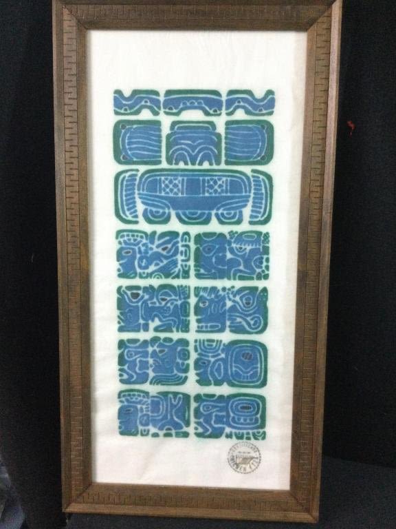 Lot 203: Mayan Temple Rubbing