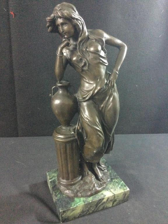 Lot 206: Bronze Statue Signed
