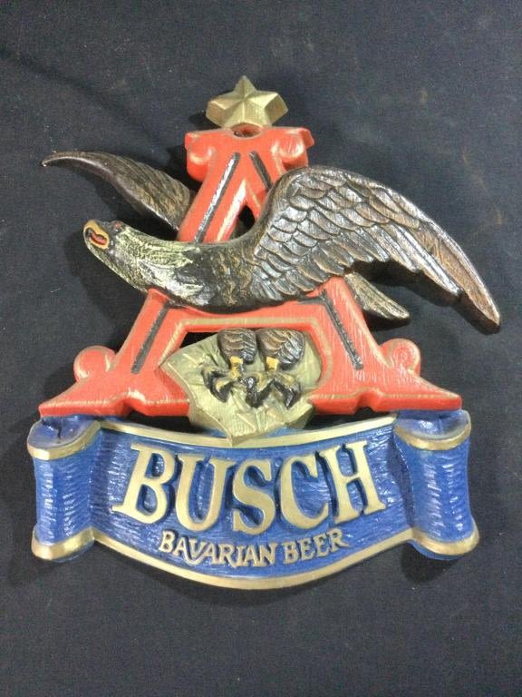 Lot 219: Vintage Anhenuser Busch Bavarian Eagle Beer Sign