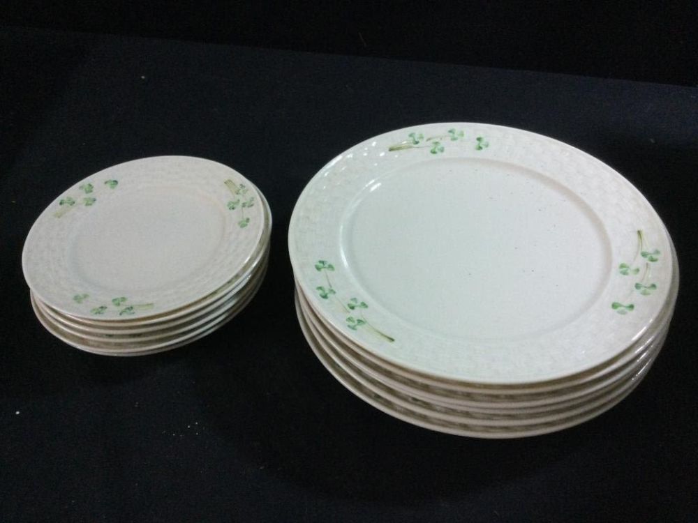Lot 229: Belleek Plates & Saucers