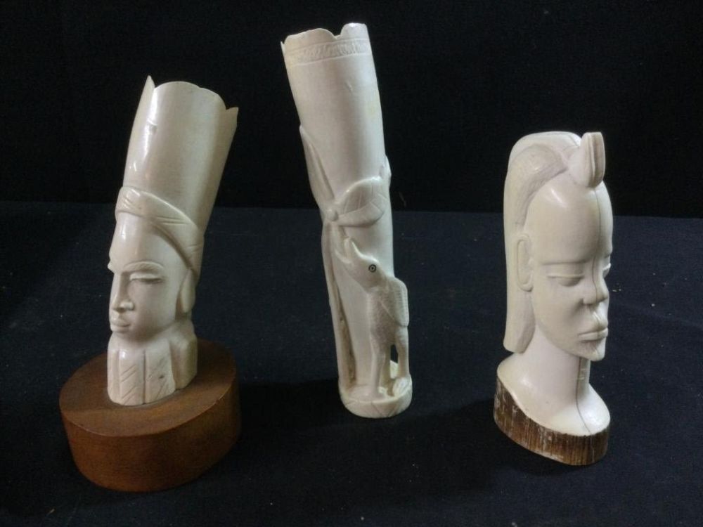 Lot 239: Carved African Heads
