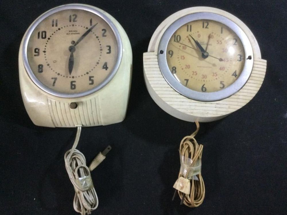 Lot 242: Mid Century Wall Clocks
