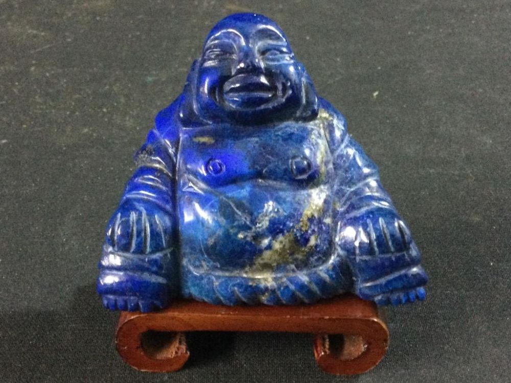 Lot 256: Carved Lapis Budha