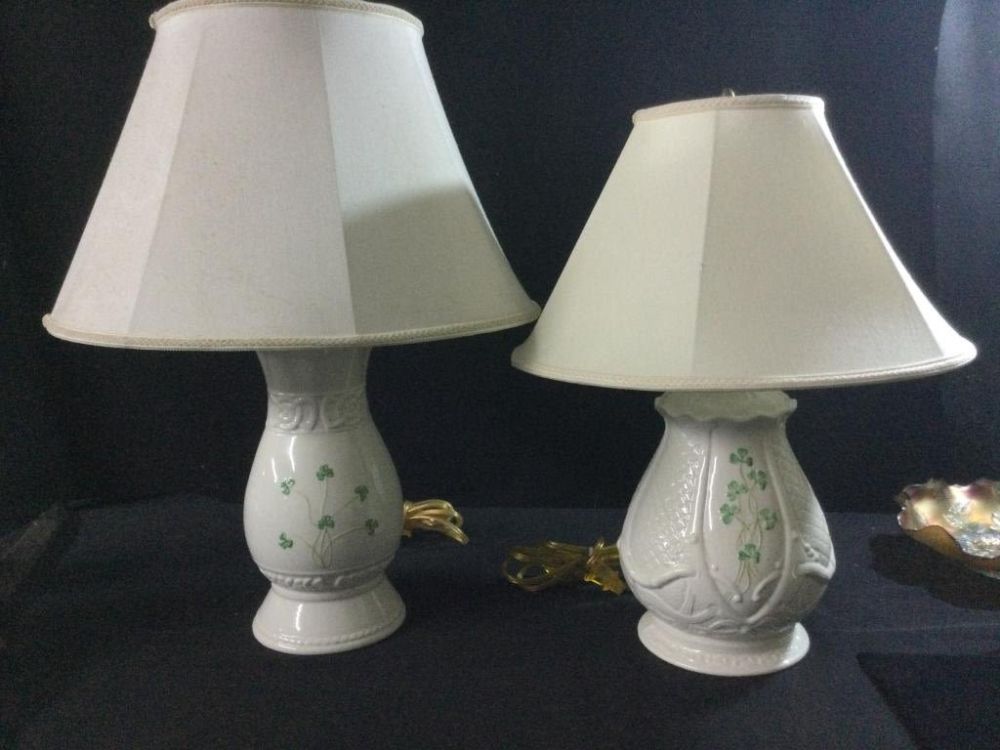 Lot 288: Belleek Lamps