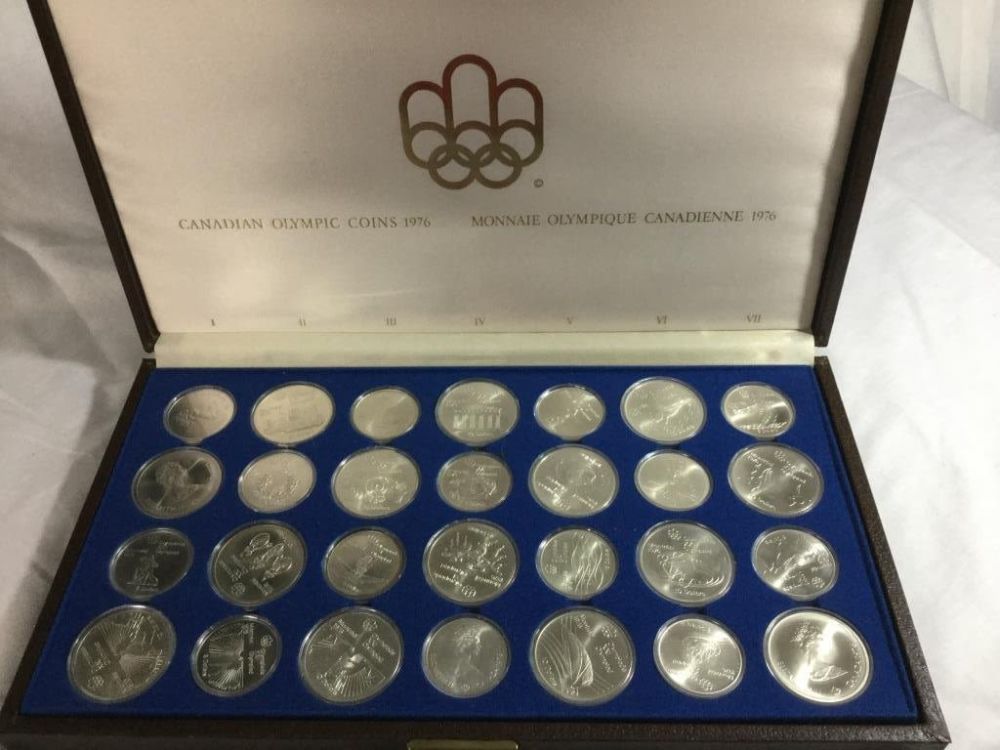 Lot 28: Canadian Olympic Coins 1976