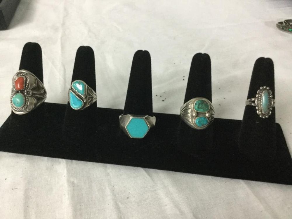 Lot 55: Native American Sterling Rings
