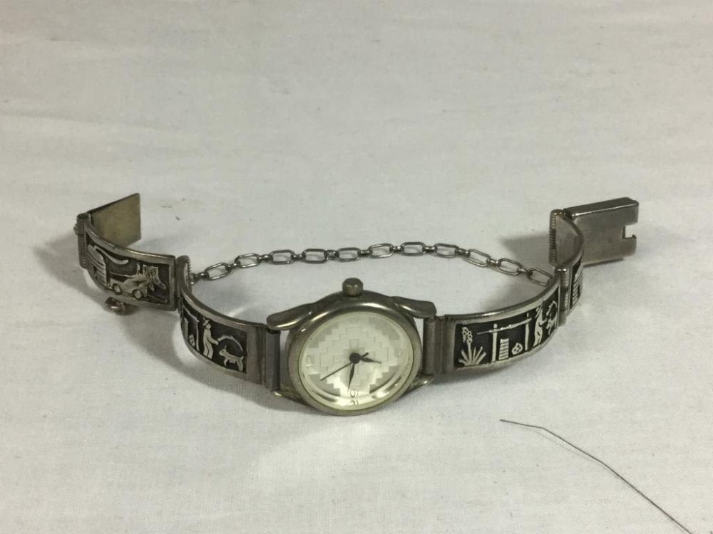 Lot 81: Native American Sterling Watch