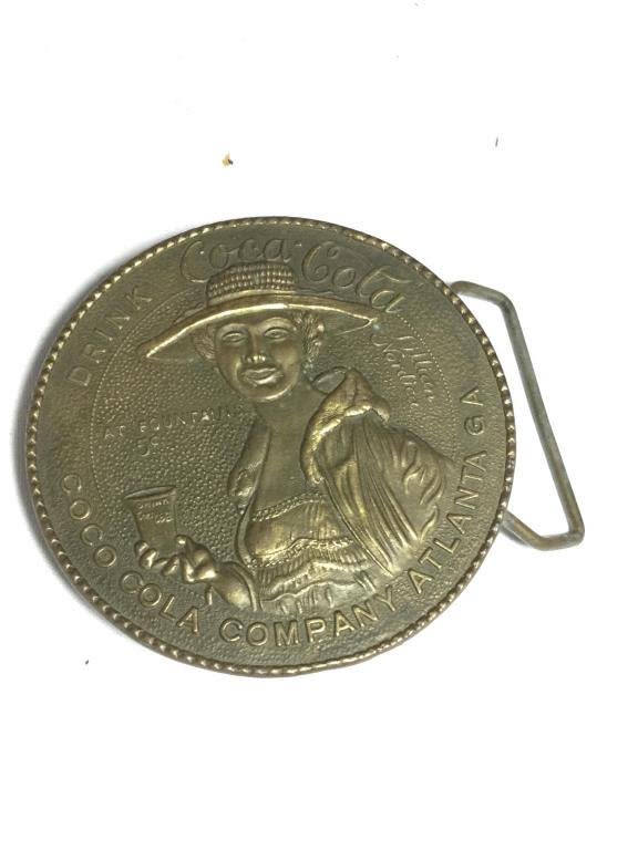 Lot 121: Coca Cola Brass Belt Buckle Tiffany & Co