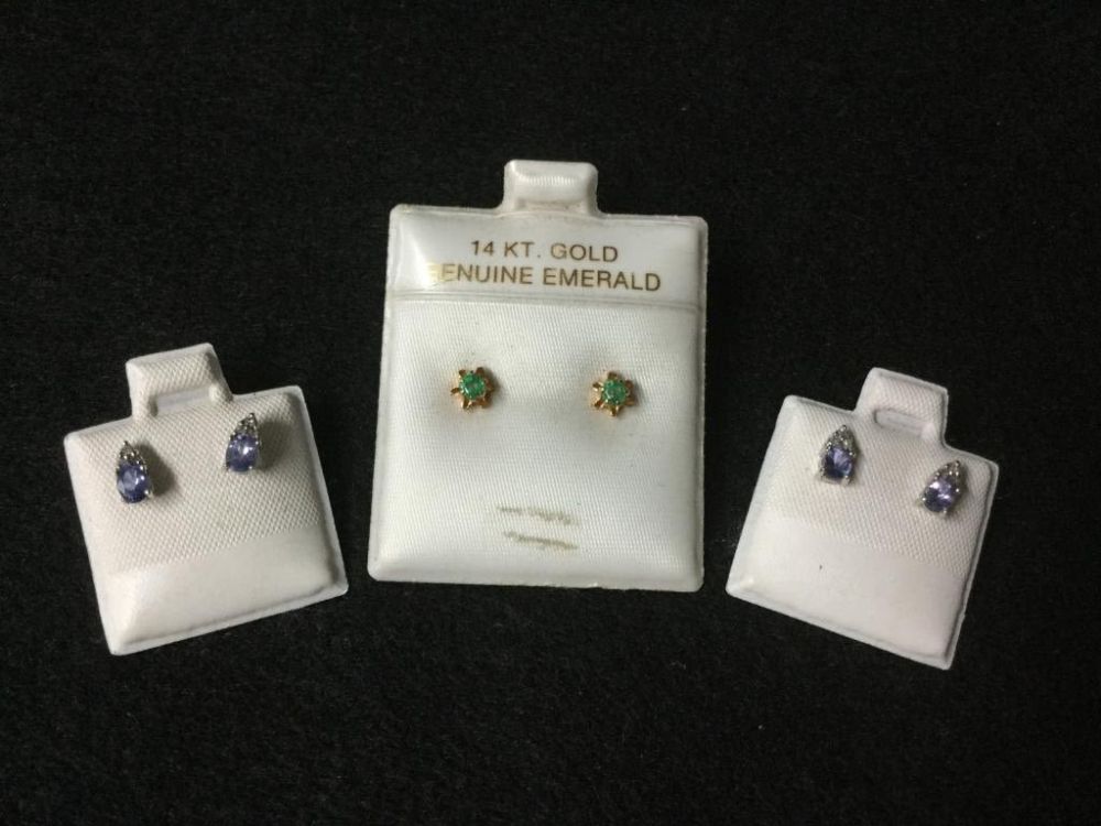 Lot 144: 14Kt Tanzanite Earrings