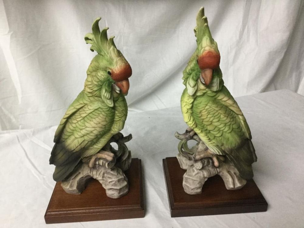 Lot 148: Porcelain Cockatoo Pair