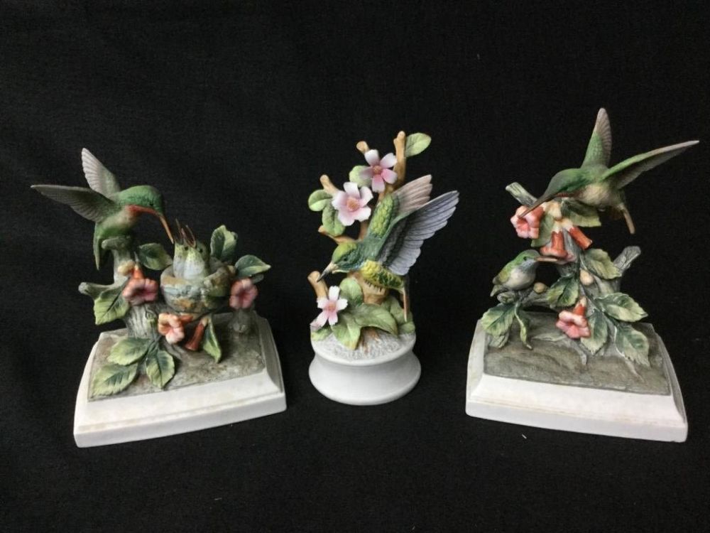 Lot 149: Porcelain Hummingbirds