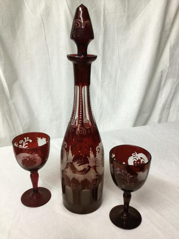 Lot 157: Vintage Bohemian Czech Art Glass