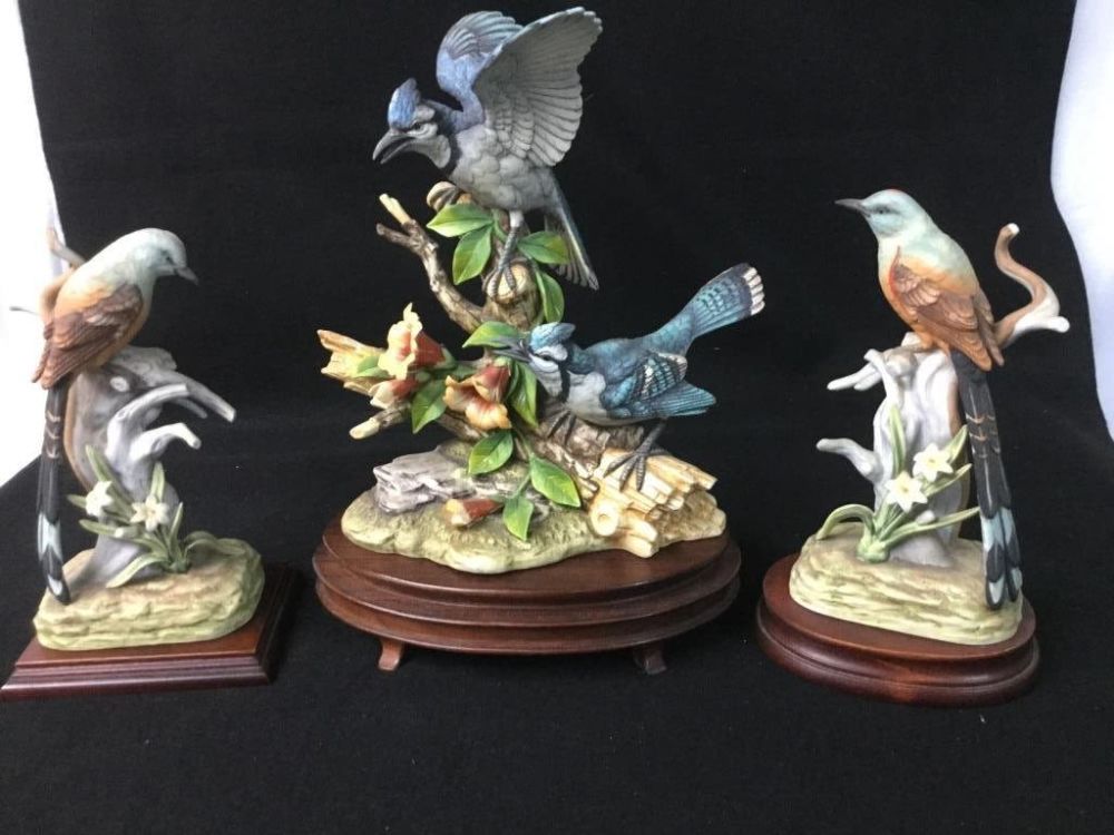 Lot 181: Porcelain Bird Statues