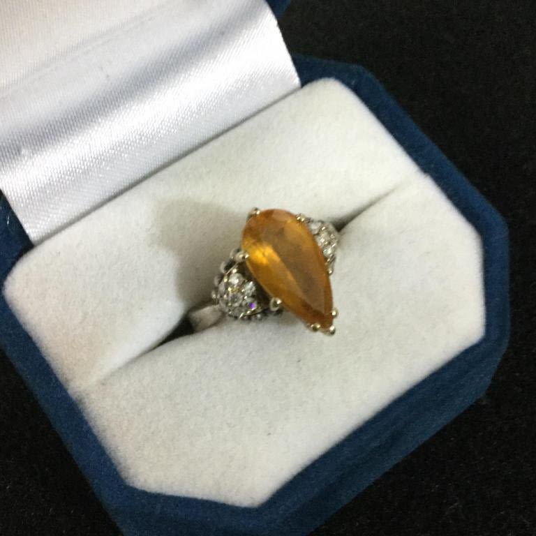 Lot 199: Caviar Citrine Ring