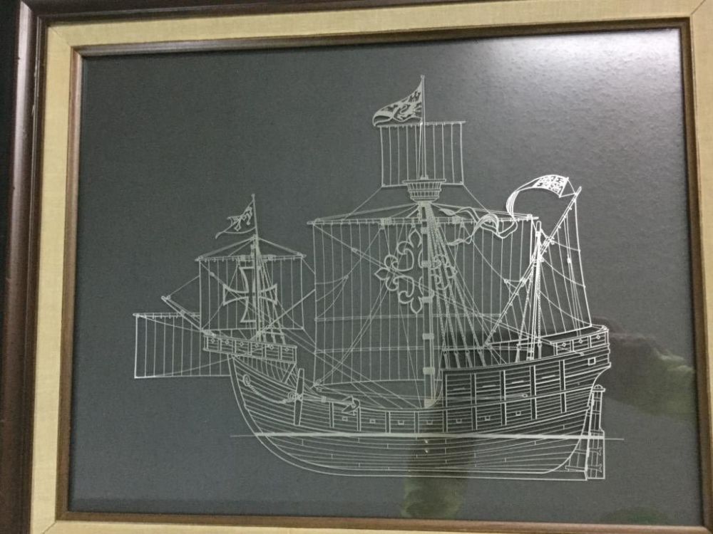 Lot 218: Sterling Silver Ship Pictures