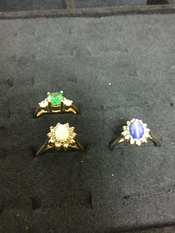 Lot 222: 3 Gold Rings