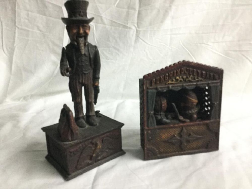 Lot 65: Vintage Cast Iron Banks