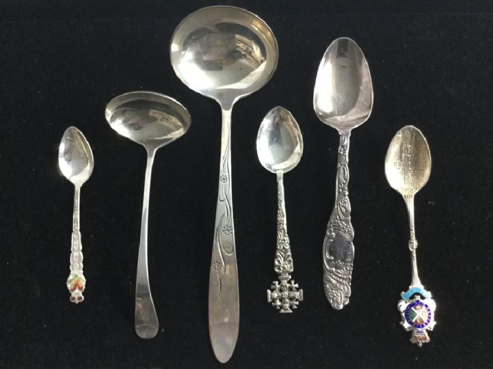 Lot 74: Sterling Spoon Lot