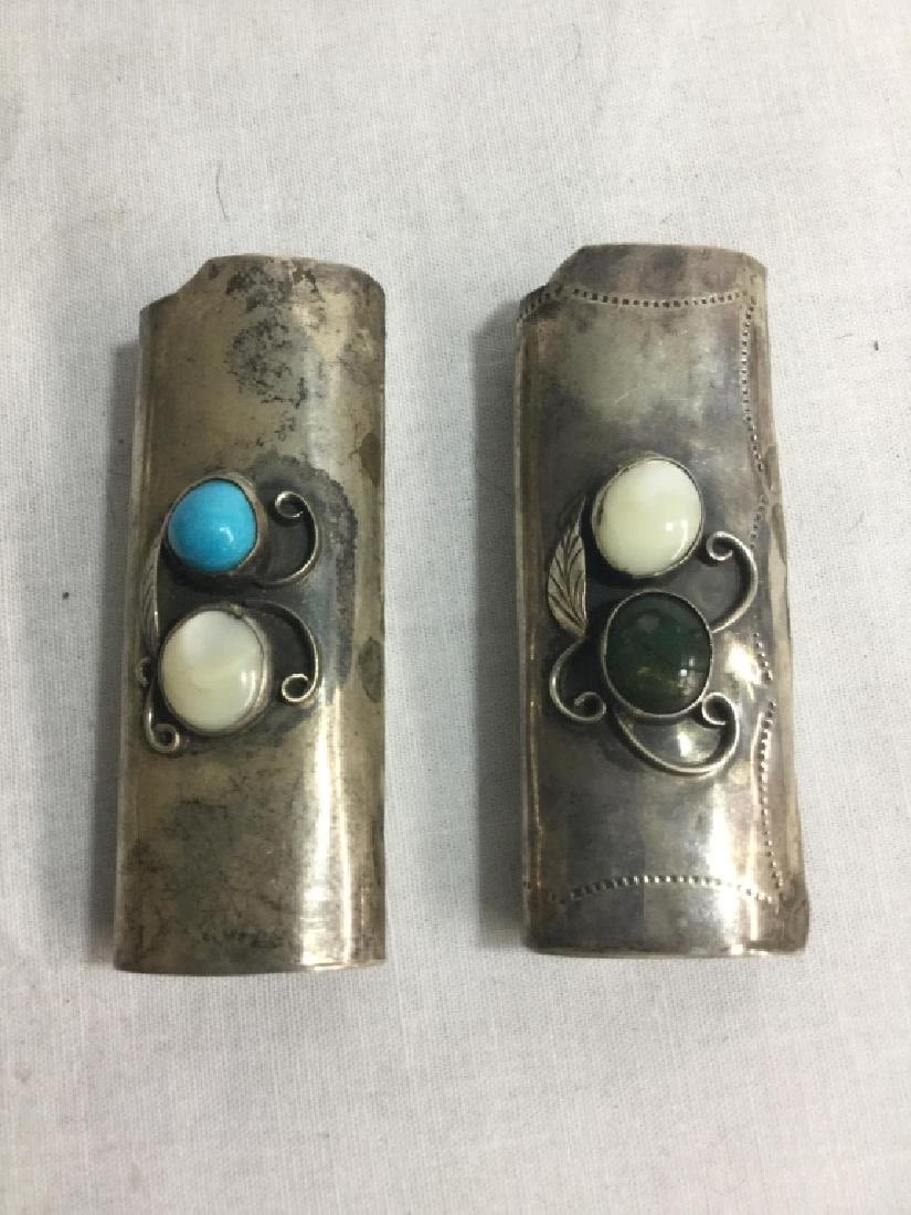 Lot 78: Sterling Lighter Holders