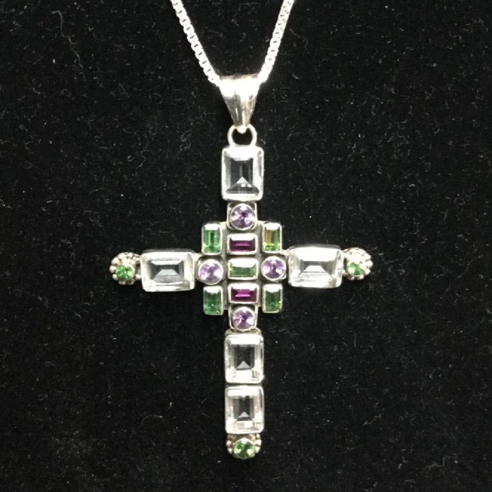 Lot 139: Sterling Cross & Chain