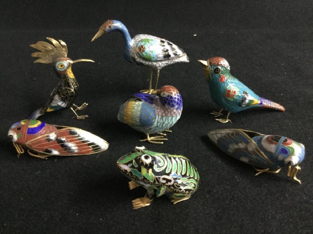 Lot 152: Cloisonne  Animals