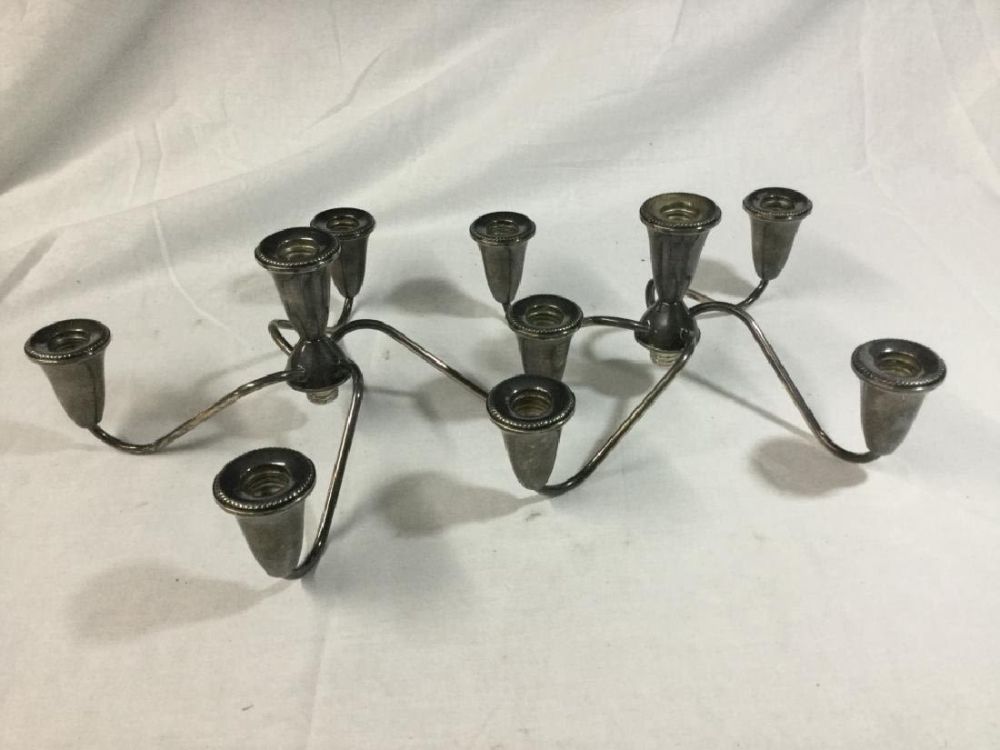 Lot 237: Sterling Candle Holders