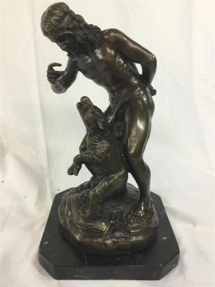 Lot 36: Bronze Statue "Bear Tamer"