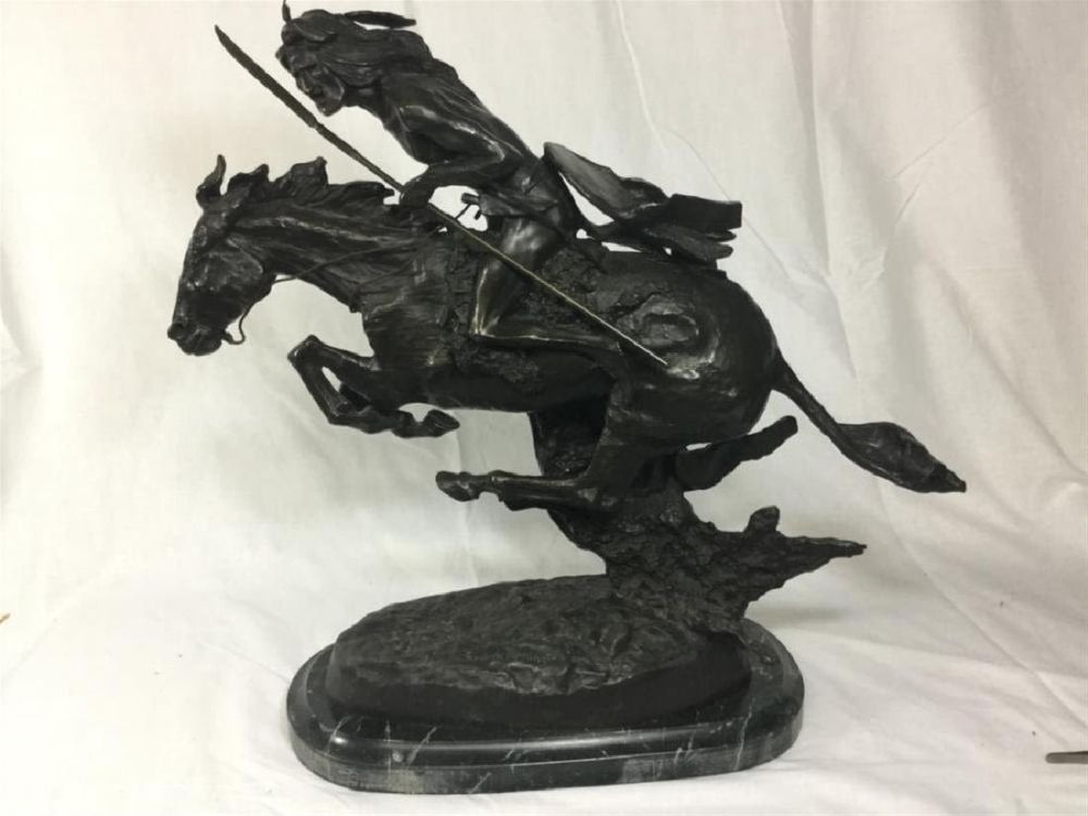 Lot 67: Remington bronze "Cheynne" Warrior