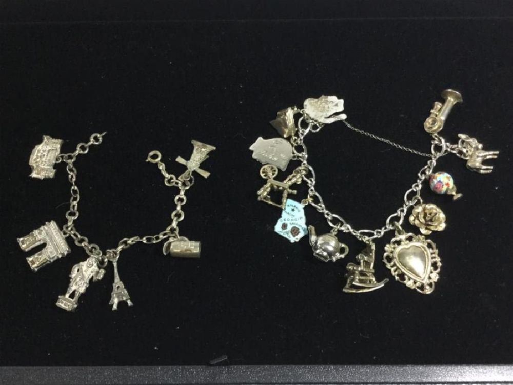 Lot 113: Sterling Charm Bracelets