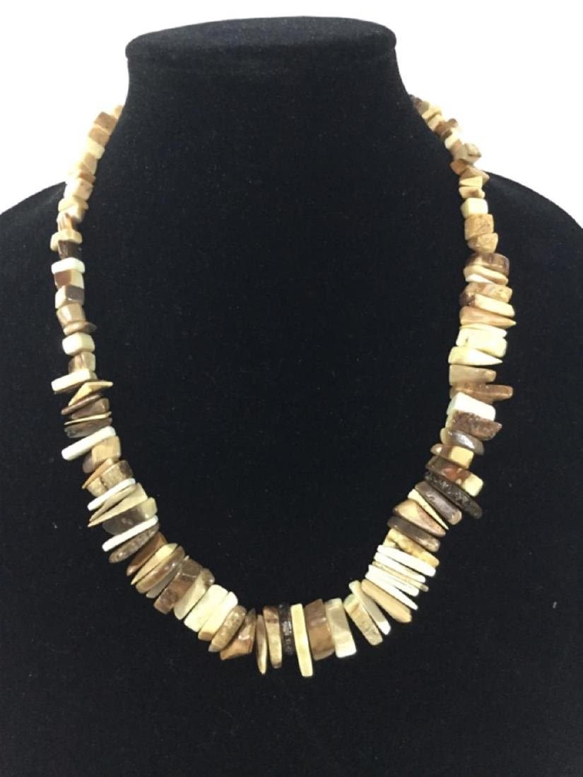 Lot 129: Fossilized Walrus Necklace