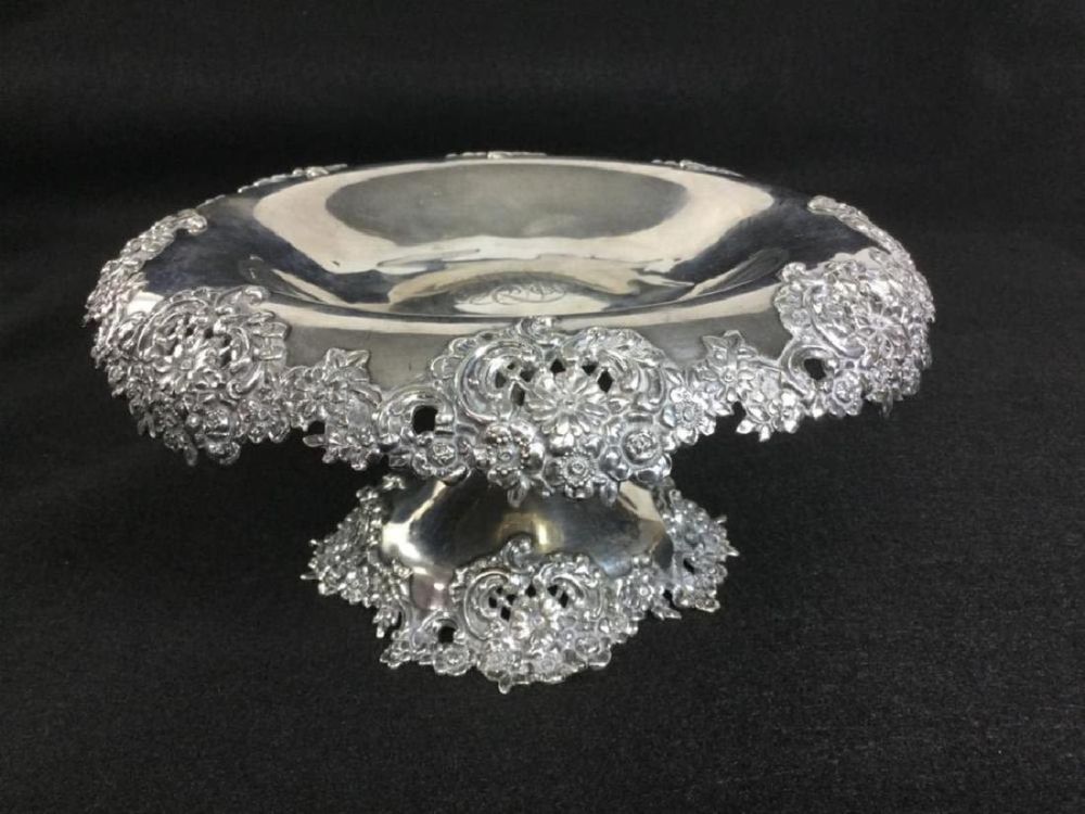 Lot 137: Sterling Tiffany Repousse Bowl