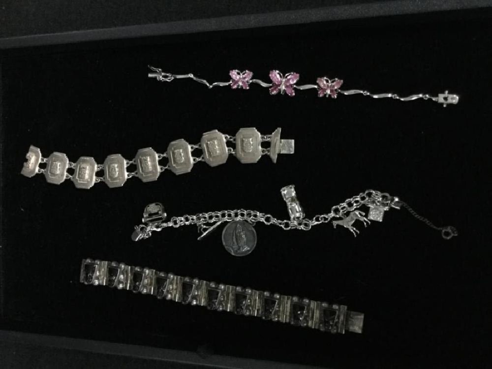 Lot 153: Sterling Bracelets