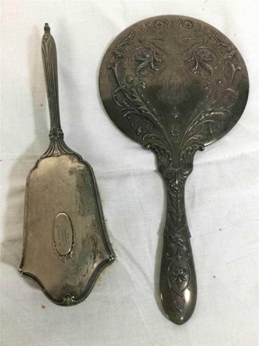 Lot 172: Sterling Mirror & Brush