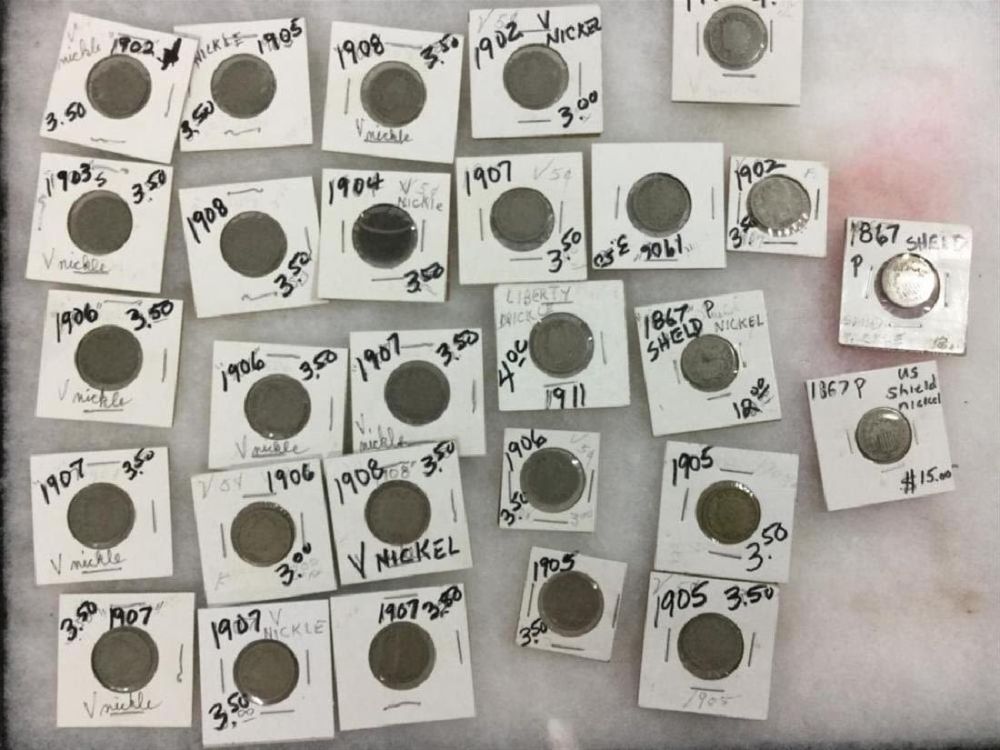 Lot 180: V Nickels & Shield Nickels