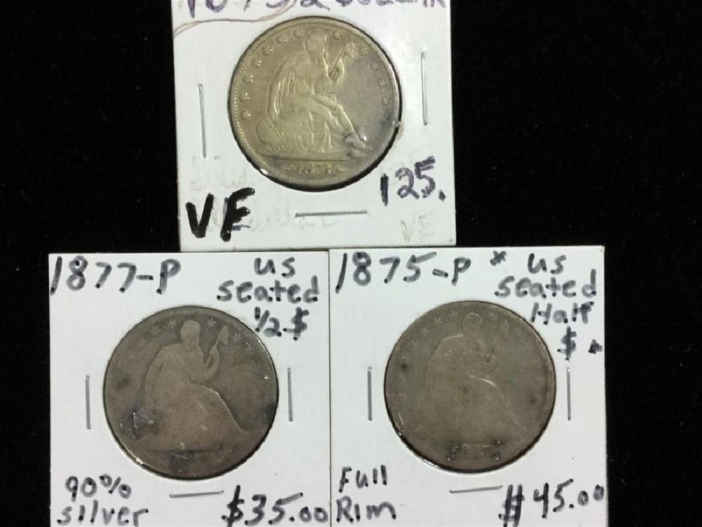 Lot 181: Silver Seated Half Dollar Coin Lot
