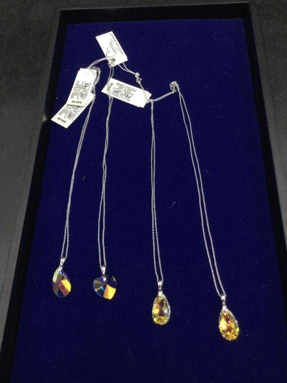 Lot 163: Sterling Chain w/Swarvoski Pendant