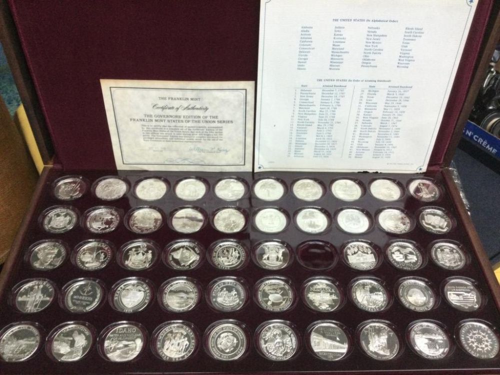 Lot 207: Silver Coins Franklin Mint Governors Edition