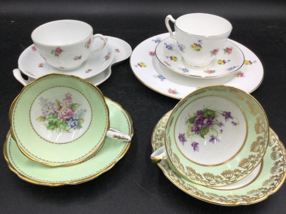 Lot 212: Vintage Porcelain Cups & Saucers