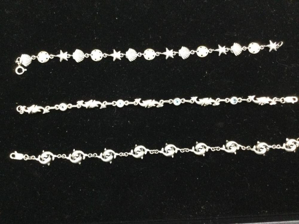 Lot 225: Nautical Sterling Bracelets