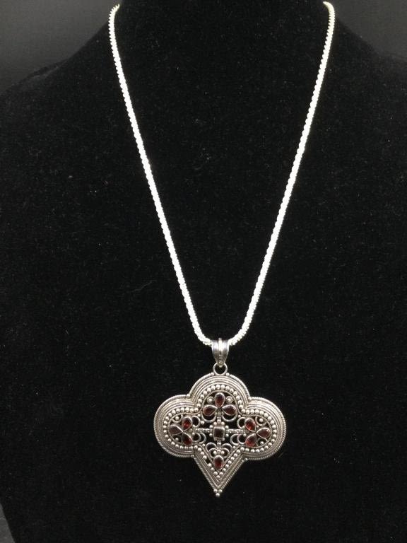 Lot 226: Sterling Chain & Pendant