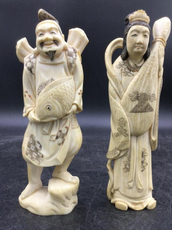 Lot 227: Vintage Carved Statues