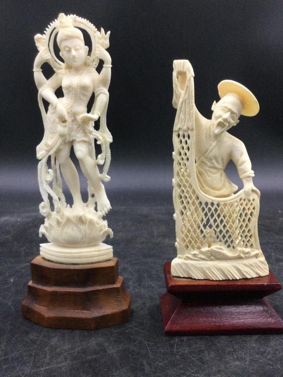 Lot 230: Vintage Carved Statues