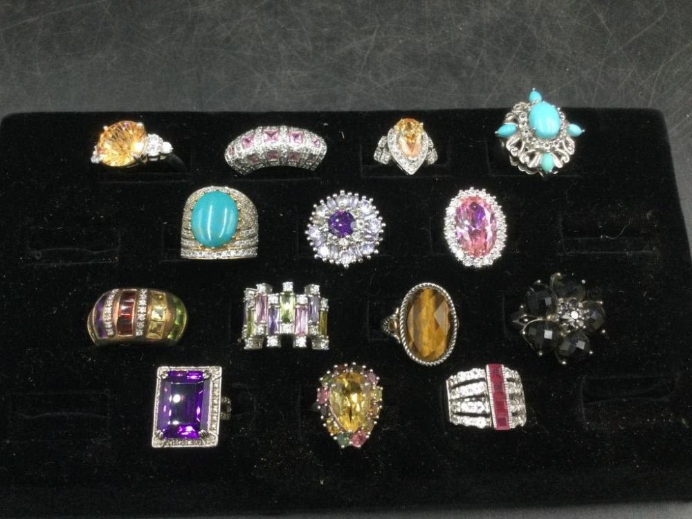 Lot 153: Sterling Rings