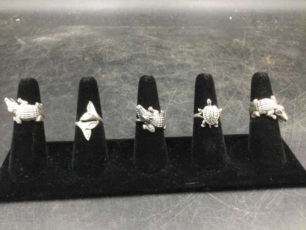 Lot 155: Sterling Rings